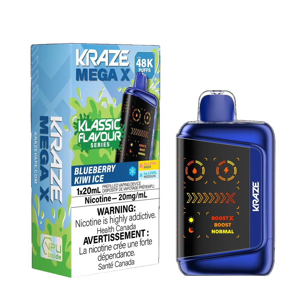 Kraze Mega X Klassic - Blueberry Kiwi Ice