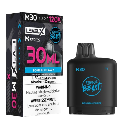 Flavour Beast Level X M Series 120k - Bomb Blue Razz