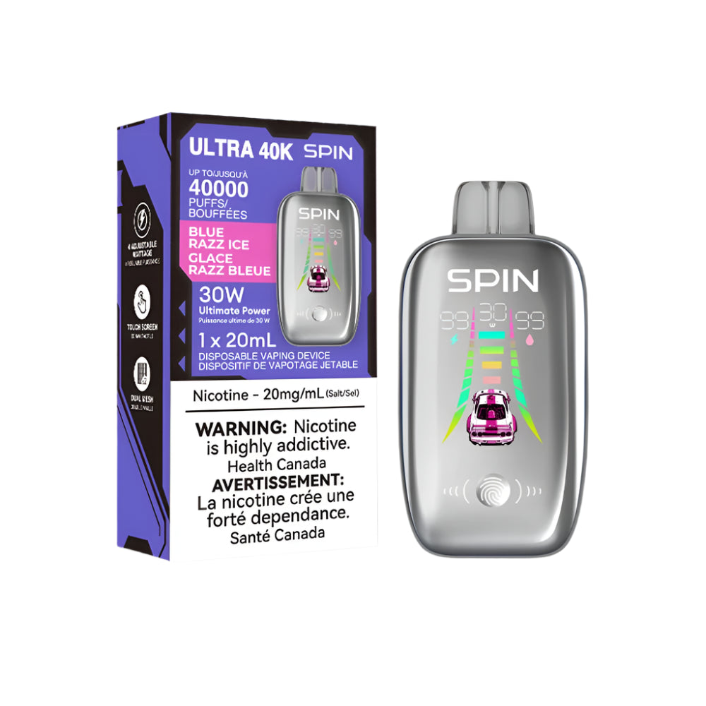 Spin Ultra 40k - Blue Razz Ice