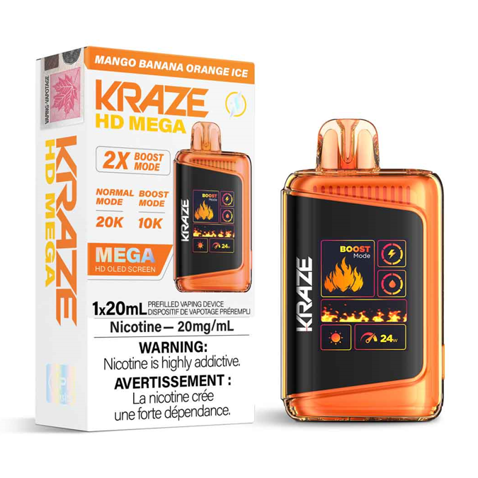 Kraze HD Mega - Mango Banana Orange Ice