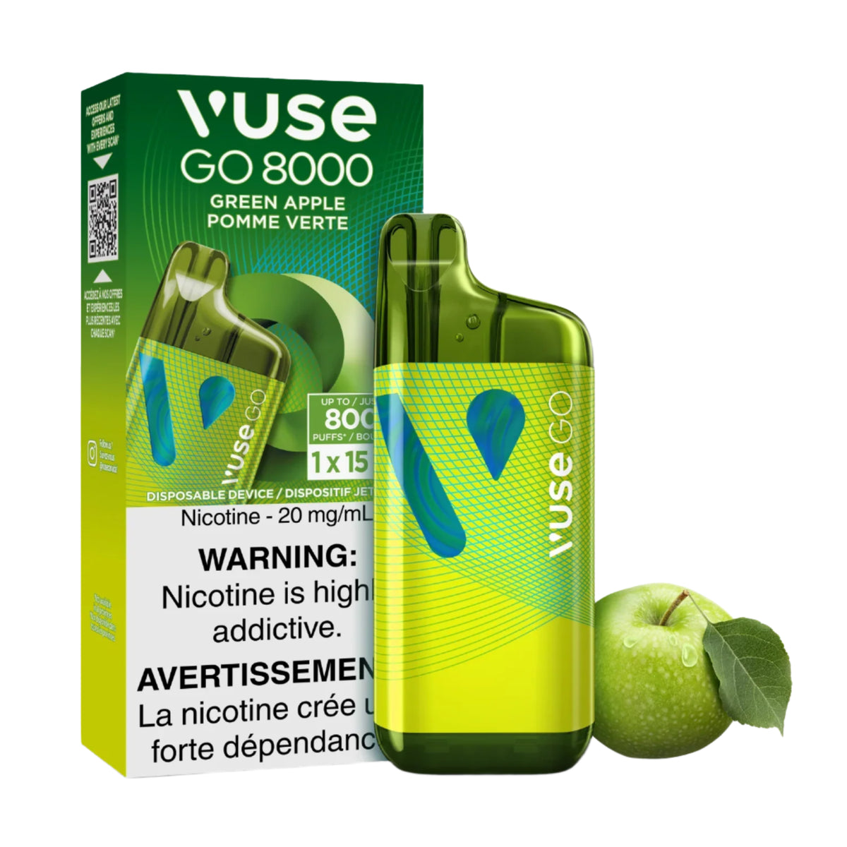 Vuse Go 8000 - Green Apple Prime Vape Vuse Go 8000 - Green Apple Prime Vape