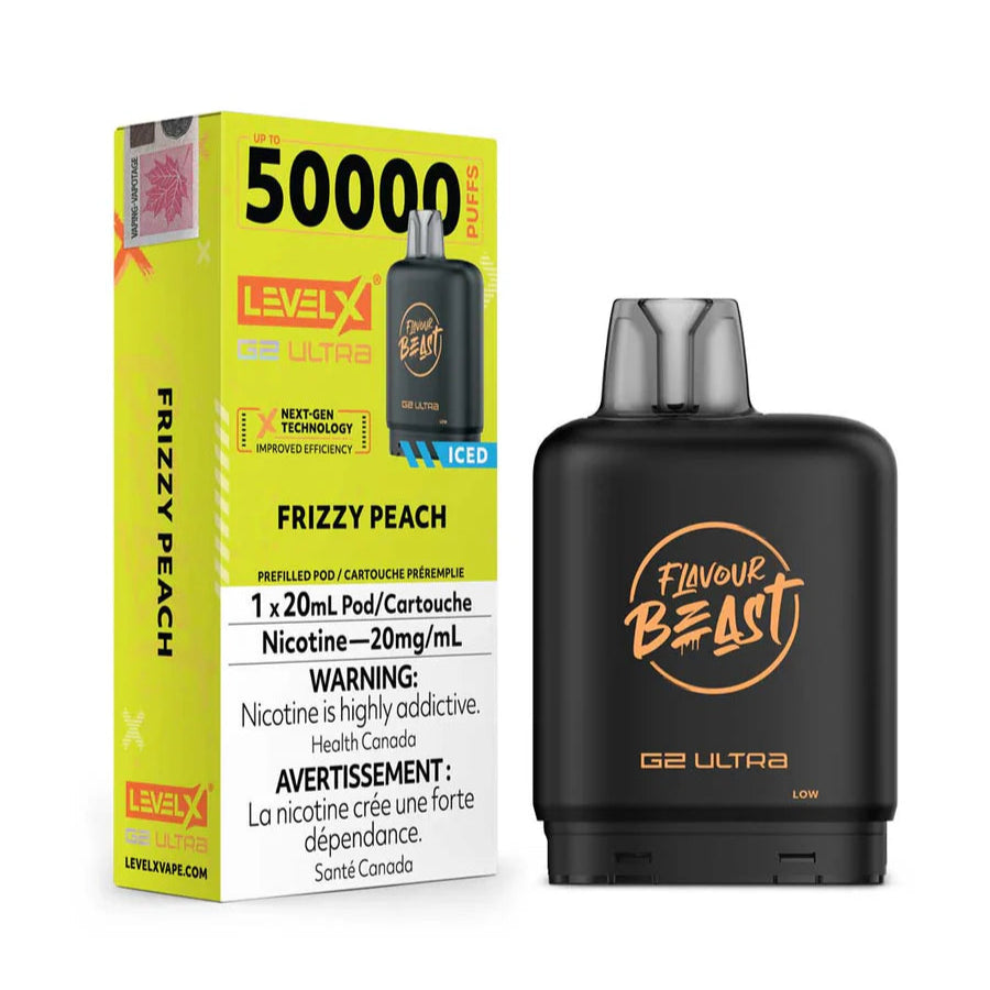 Flavour Beast Level X G2 Ultra 50k - Frizzy Peach Iced