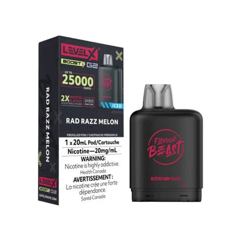 Flavour Beast Level X Boost G2 25k - Rad Razz Melon Iced (PROV)