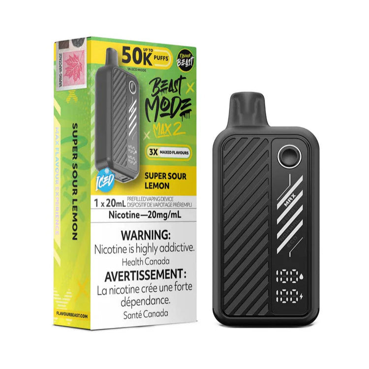 Flavour Beast Beast Mode Max 2 50k - Super Sour Lemon Iced