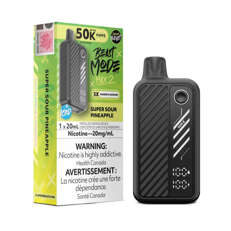 Flavour Beast Beast Mode Max 2 50k - Super Sour Pineapple Iced