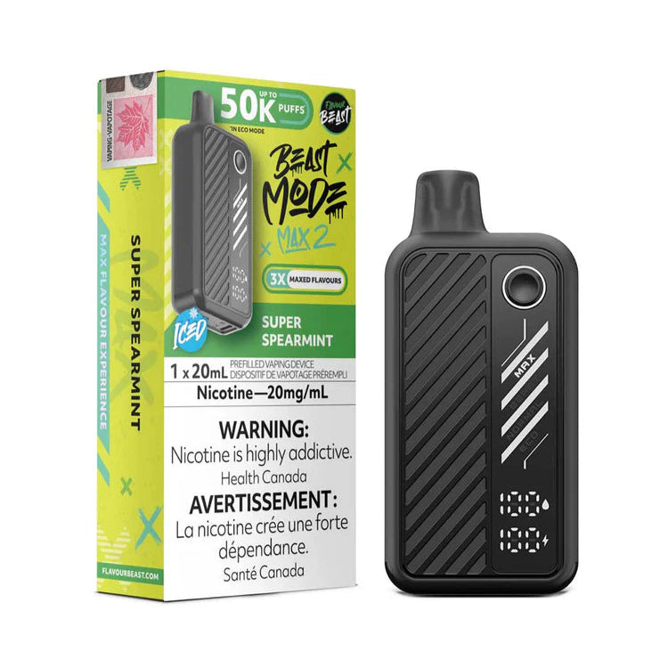 Flavour Beast Beast Mode Max 2 50k - Super Spearmint Iced