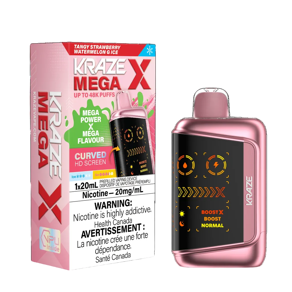 Kraze Mega X - Tangy Strawberry Watermelon G Ice (PROV)