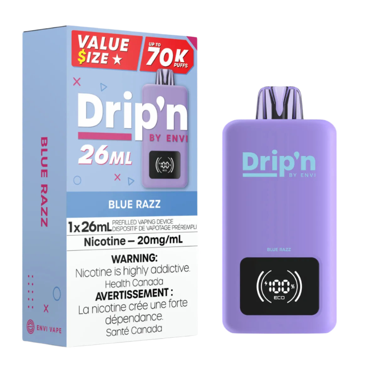 Drip'n 26ML 70k - Blue Razz (PROV)