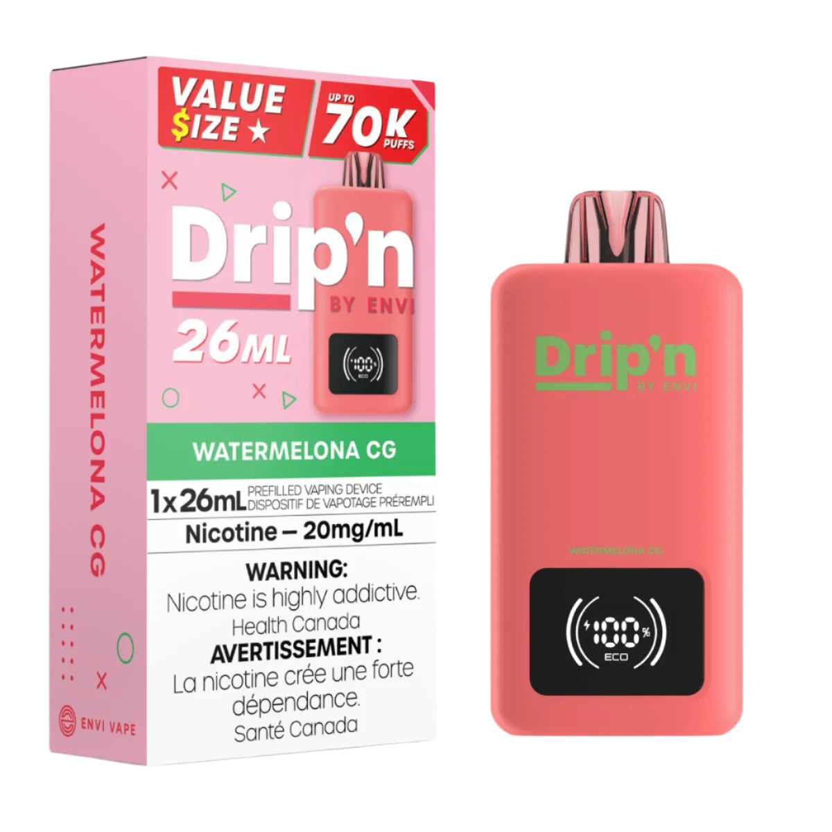 Drip'n 26ML 70k - Watermelona CG (PROV)