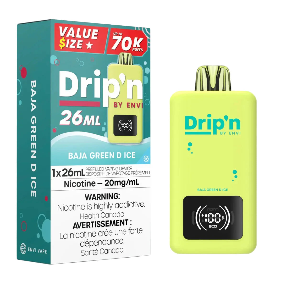 Drip'n 26ML 70k - Baja Green D Ice (PROV)