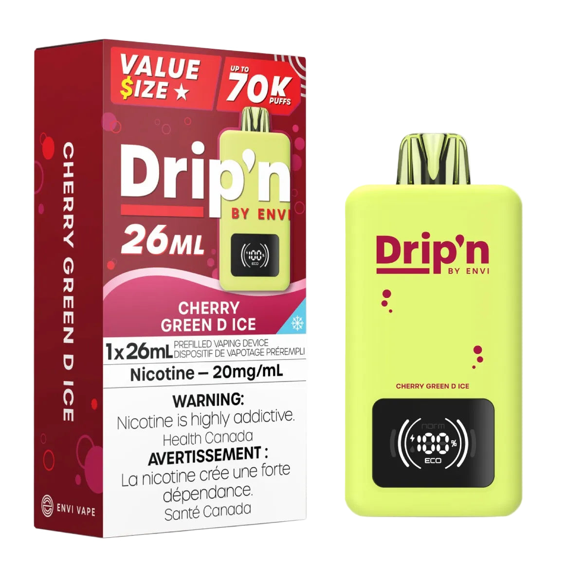 Drip'n 26ML 70k - Cherry Green D Ice