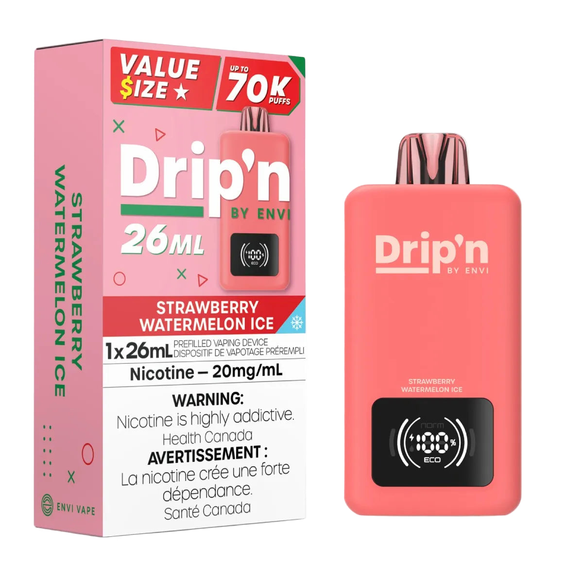 Drip'n 26ML 70k - Strawberry Watermelon Ice