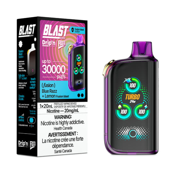 Drip'n by Envi Fasta Blast 30k - Fusion Series - Blue Razz + Lemon