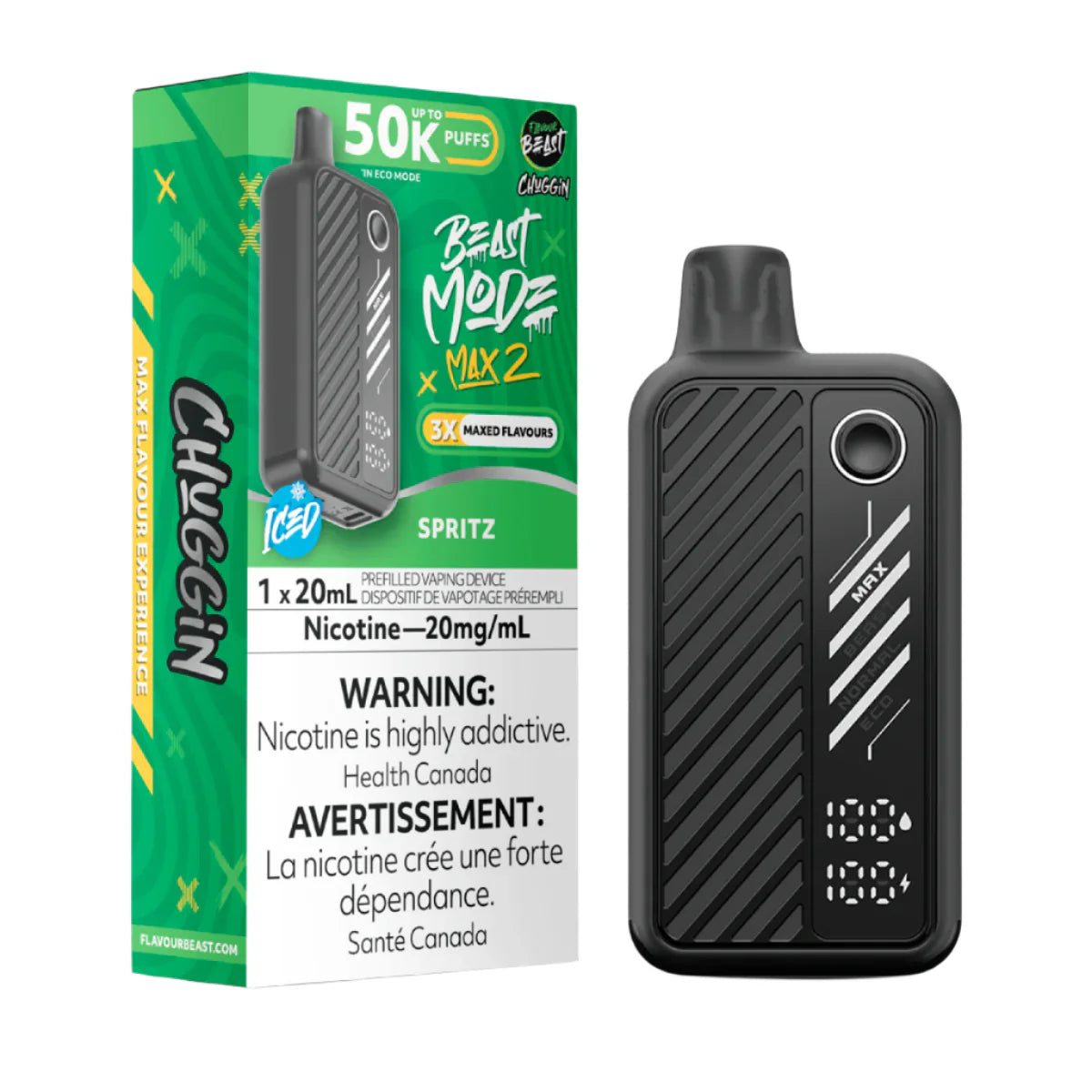 Flavour Beast Beast Mode Max 2 50k - Chuggin' Spritz Iced