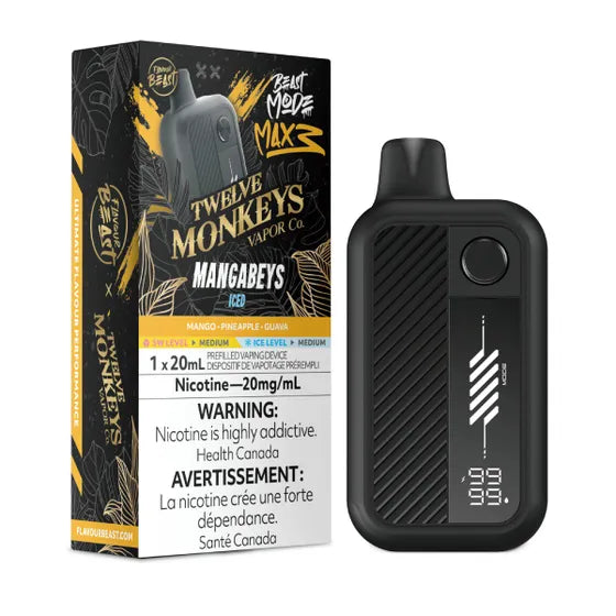 Flavour Beast Beast Mode Max 3 60k Twelve Monkeys - Mangabeys Iced