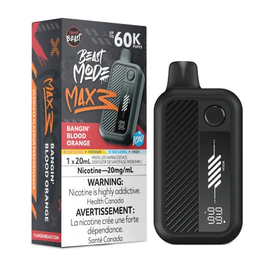 Flavour Beast Beast Mode Max 3 60k - Bangin' Blood Orange Iced