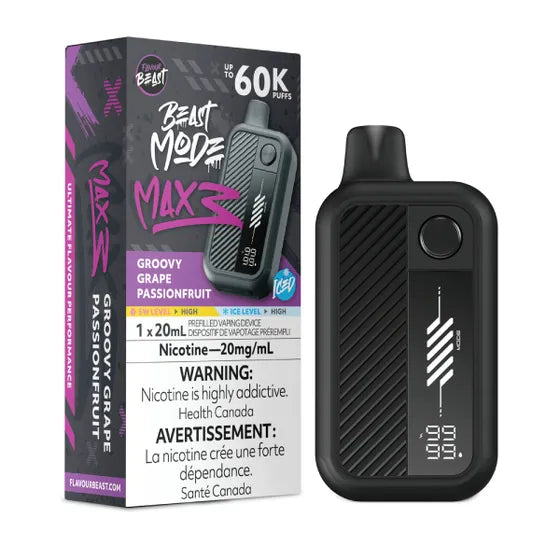 Flavour Beast Beast Mode Max 3 60k - Groovy Grape Passionfruit Iced (PROV)