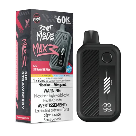 Flavour Beast Beast Mode Max 3 60k - Sic Strawberry Iced