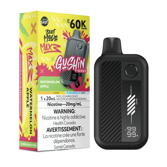 Flavour Beast Beast Mode Max 3 60k Gushin Series - Watermelon Apple
