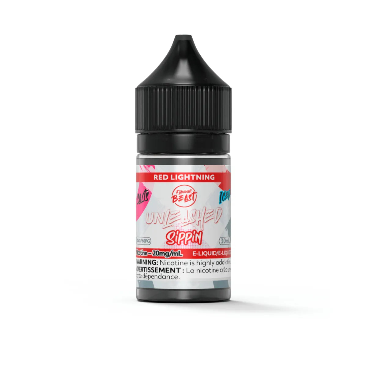 Flavour Beast Unleashed Sippin - Red Lightning Iced 30 ml Salt