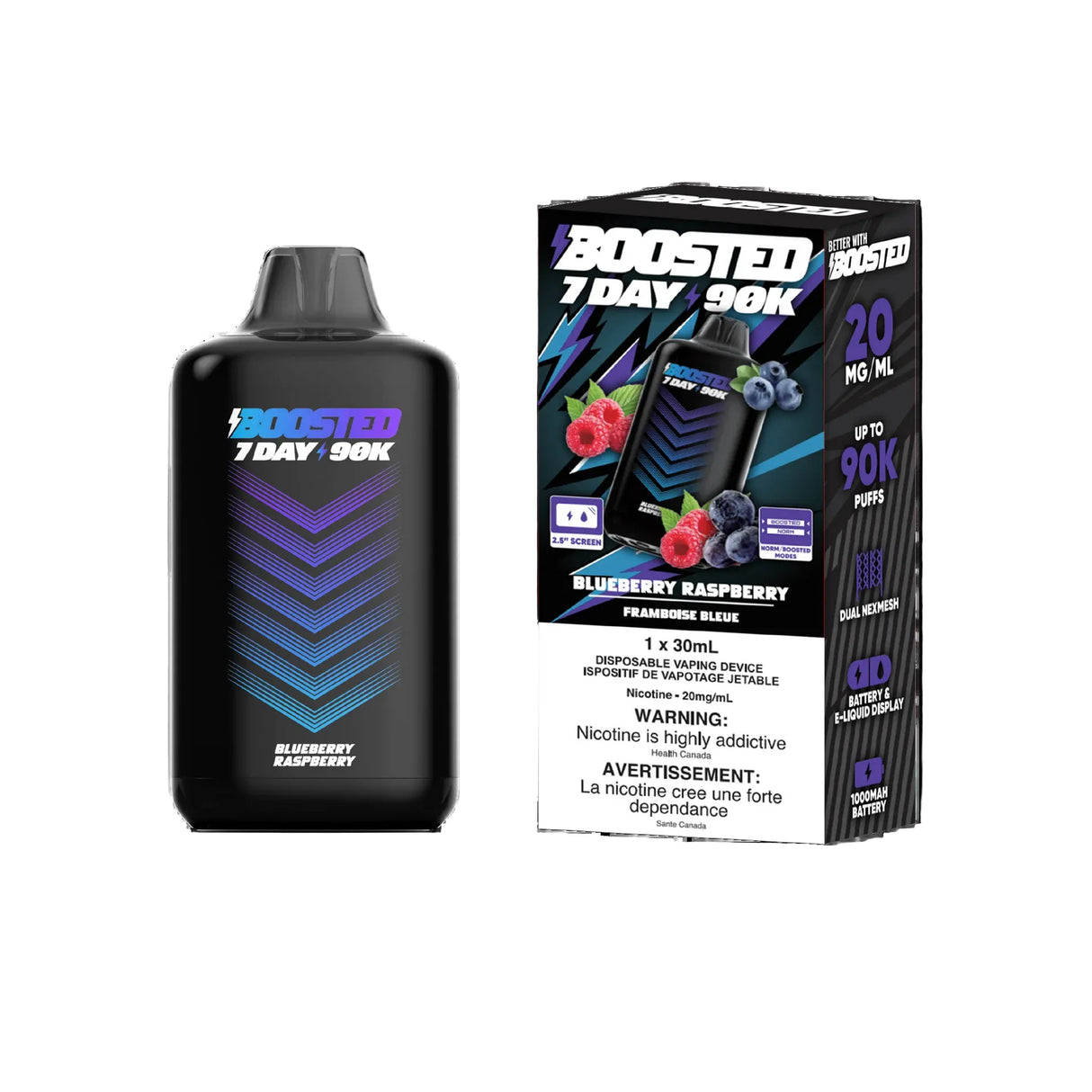 Boosted 7DAY 90k - Blueberry Raspberry (PROV)