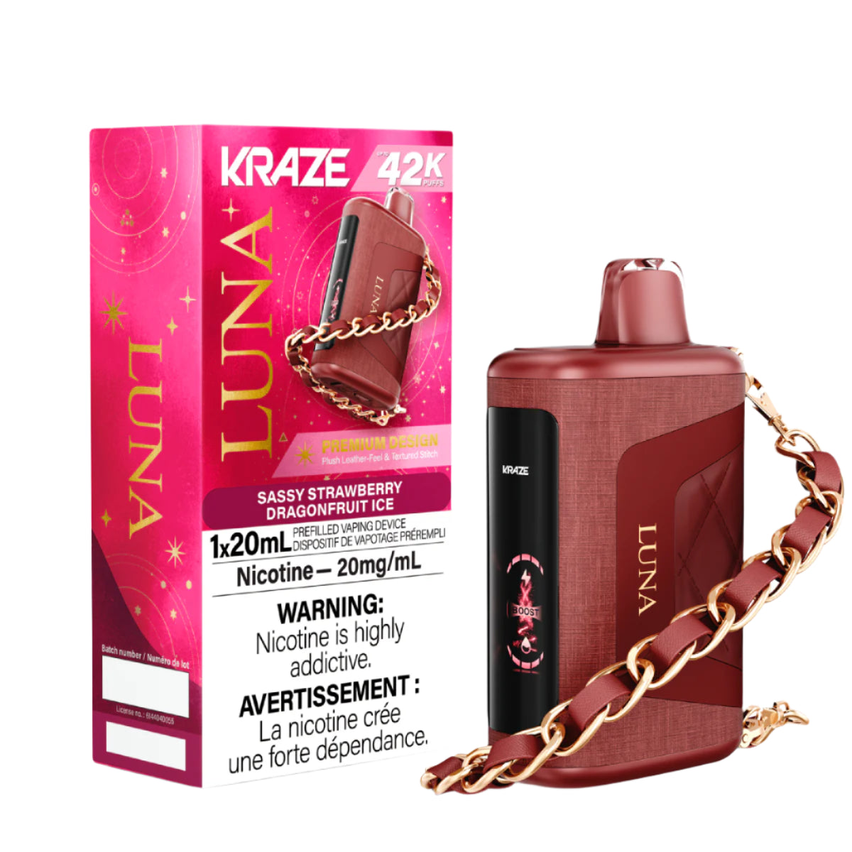 Kraze Luna - Sassy Strawberry Dragonfruit Ice