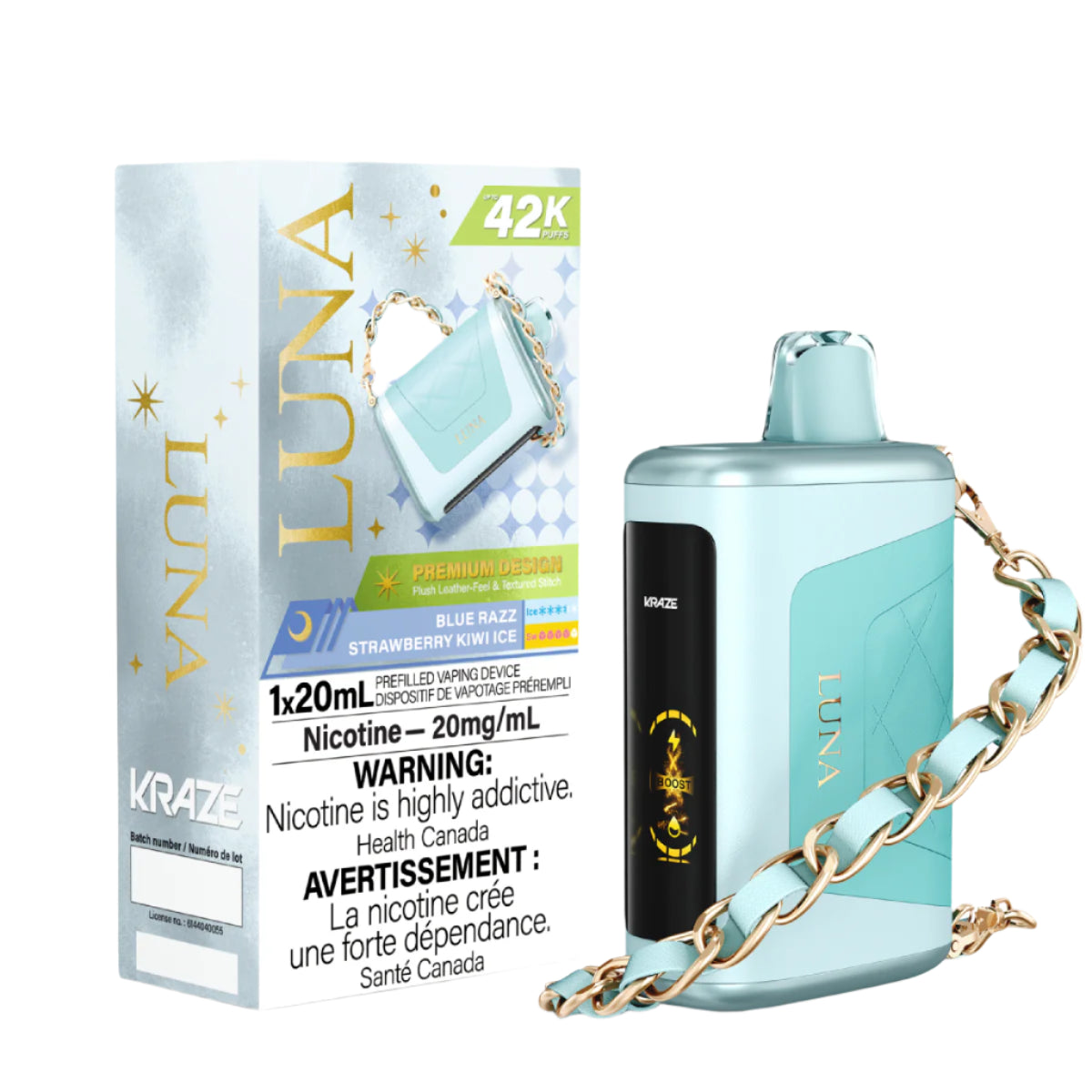 Kraze Luna - Blue Razz Strawberry Kiwi Ice