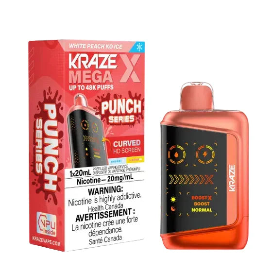 Kraze Mega X - White Peach KO Ice