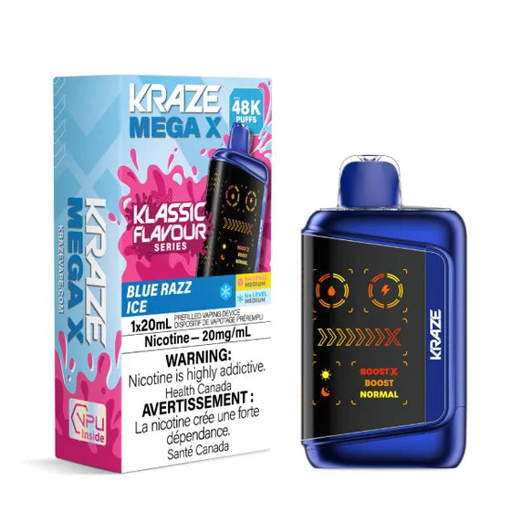Kraze Mega X Klassic - Blue Razz Ice