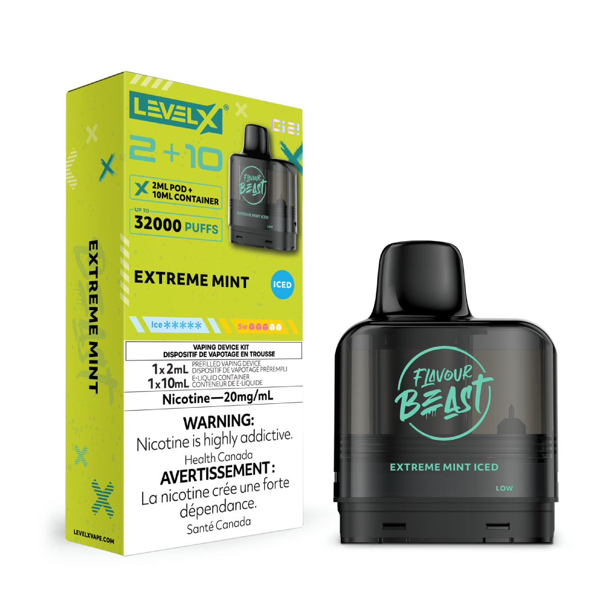 Flavour Beast Level X G2 2+10 - Extreme Mint Iced