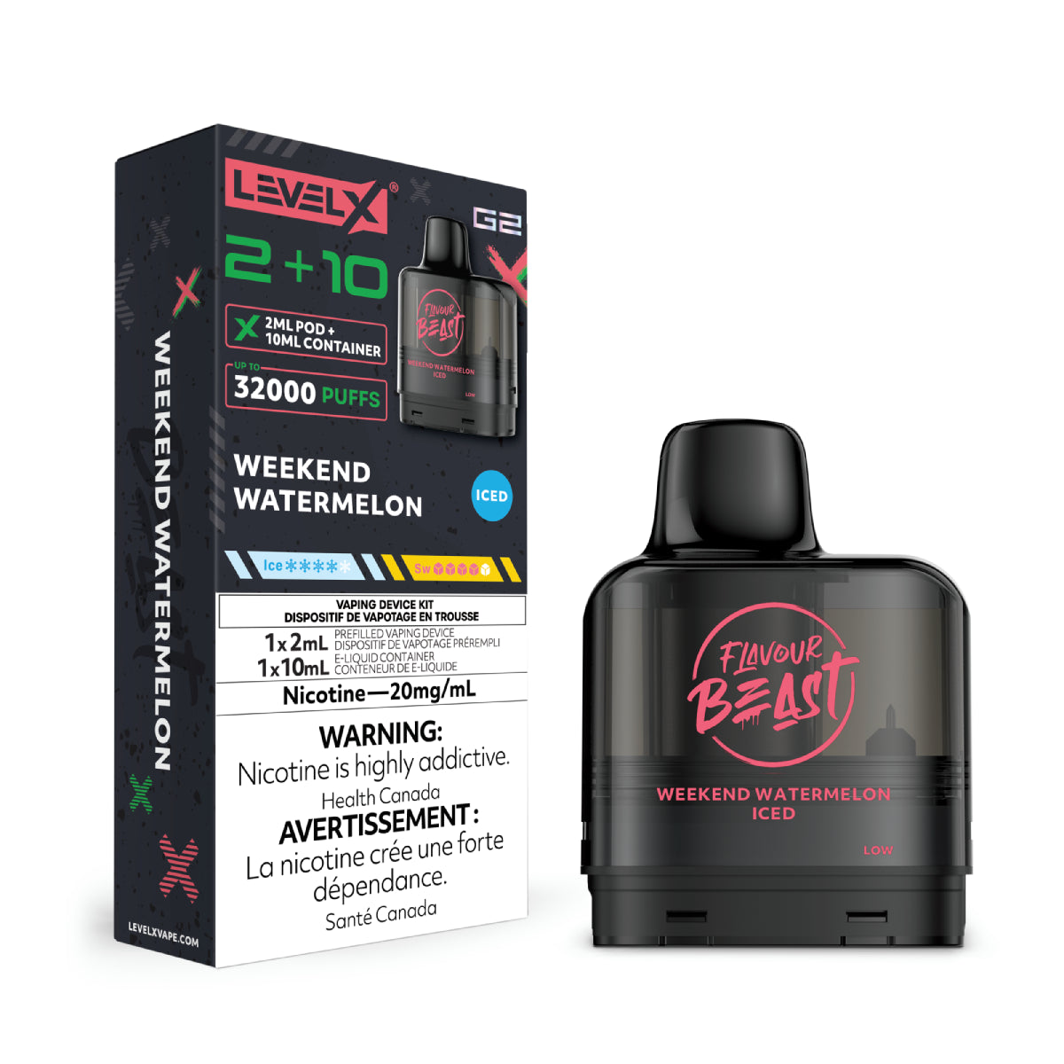 Flavour Beast Level X G2 2+10 - Weekend Watermelon Iced