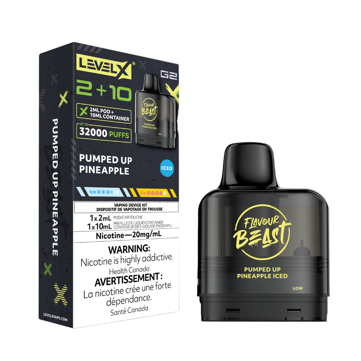 Flavour Beast Level X G2 2+10 - Pumped Up Pineapple Iced