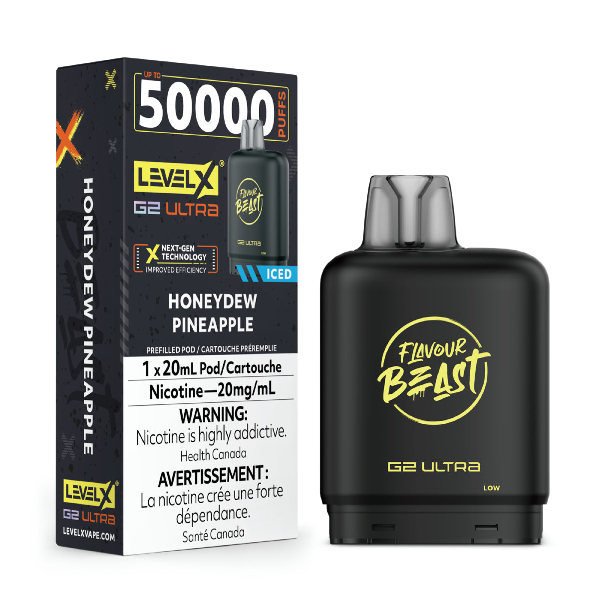 Flavour Beast Level X G2 Ultra 50k - Honeydew Pineapple Iced