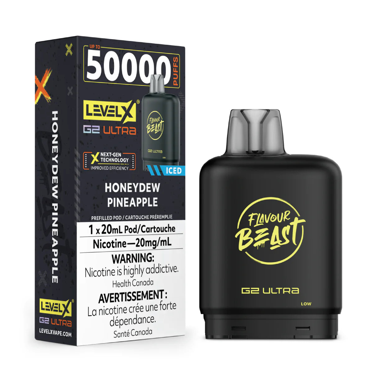 Flavour Beast Level X G2 Ultra 50k - Honeydew Pineapple Iced (PROV)