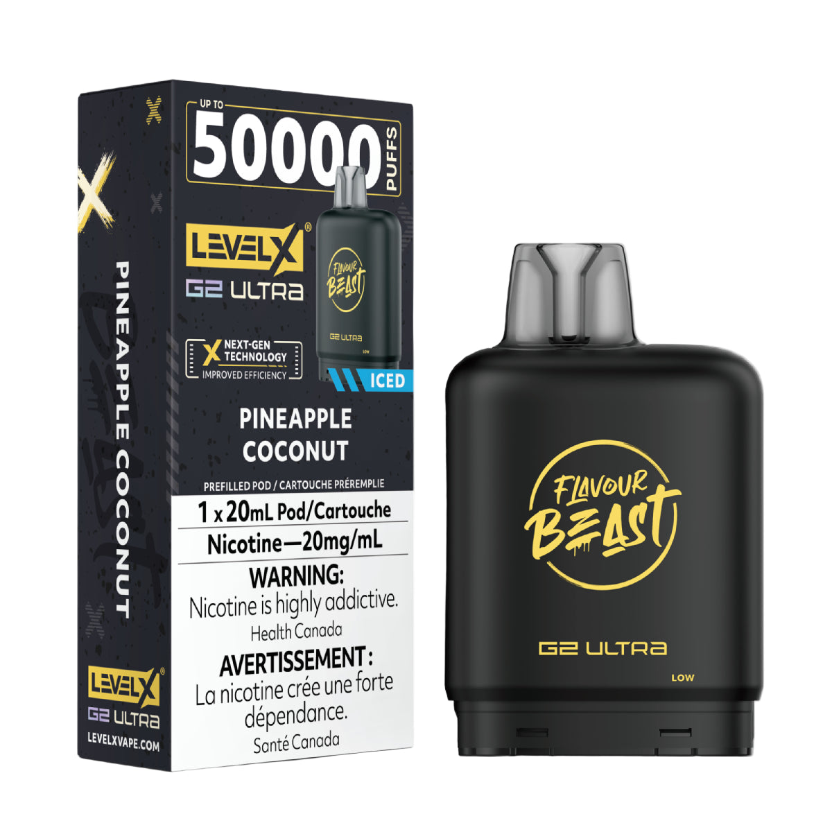 Flavour Beast Level X G2 Ultra 50k - Pineapple Coconut Iced