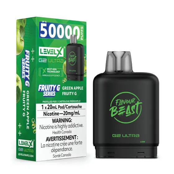 Flavour Beast Level X G2 Ultra 50k - Green Apple Fruity G (PROV)