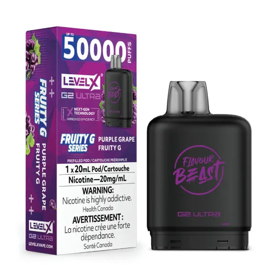 Flavour Beast Level X G2 Ultra 50k - Purple Grape Fruity G (PROV)