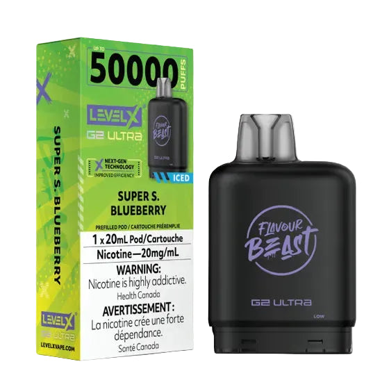 Flavour Beast Level X G2 Ultra 50k - Super S. Blueberry Iced