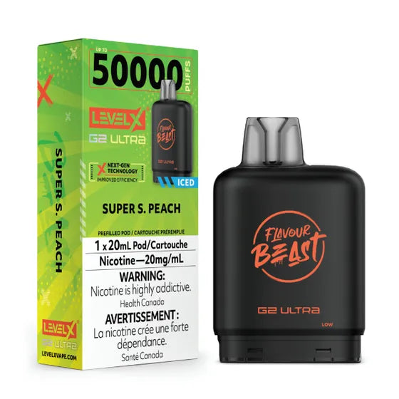 Flavour Beast Level X G2 Ultra 50k - Super S. Peach Iced (PROV)
