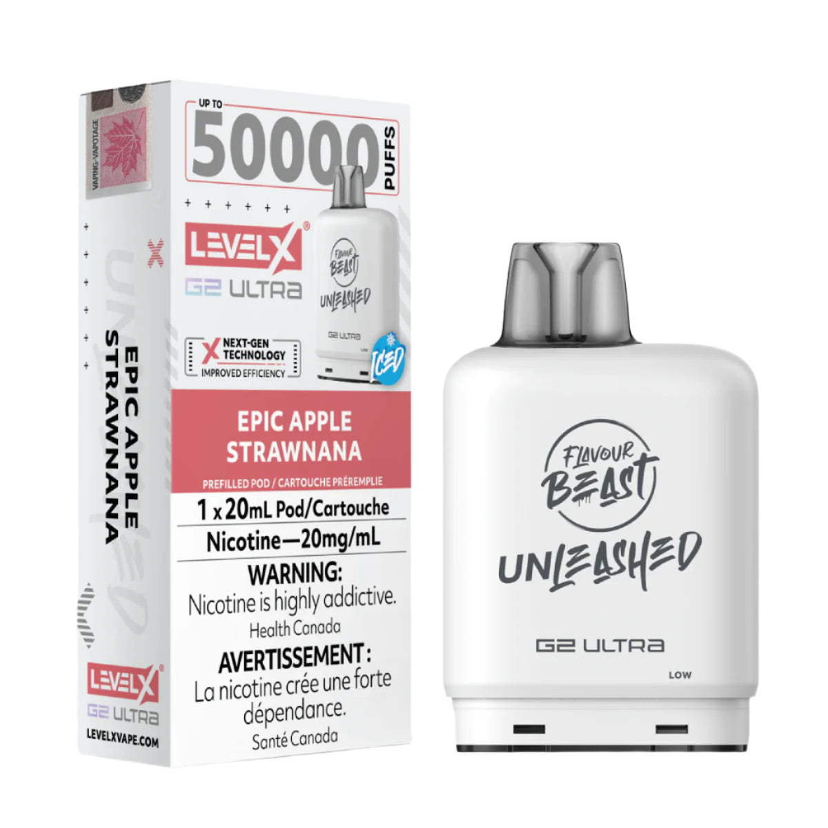 Flavour Beast Unleashed Level X G2 Ultra 50k - Epic Apple Strawnana Iced