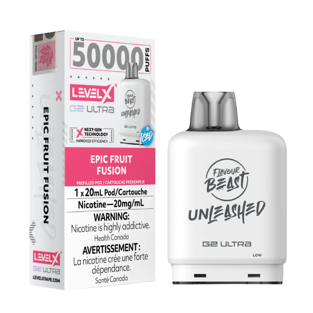 Flavour Beast Unleashed Level X G2 Ultra 50k - Epic Fruit Fusion Iced