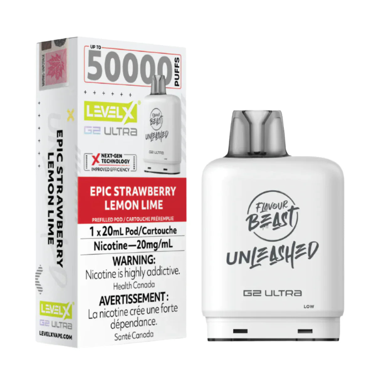 Flavour Beast Unleashed Level X G2 Ultra 50k - Epic Strawberry Lemon Lime (PROV)