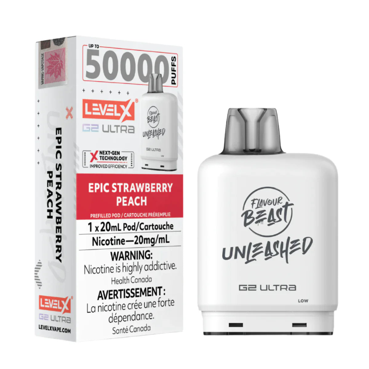 Flavour Beast Unleashed Level X G2 Ultra 50k - Epic Strawberry Peach (PROV)