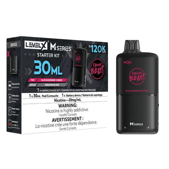 Flavour Beast Level X M Series 120k Starter Kit - Blue Raspberry Cherry