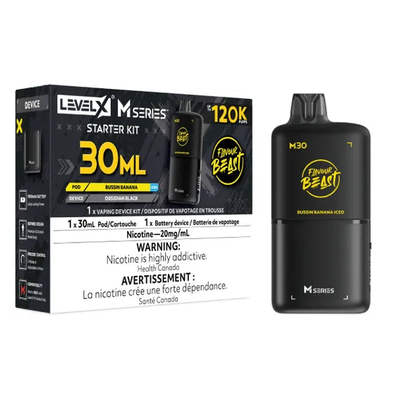 Flavour Beast Level X M Series 120k Starter Kit - Bussin Banana Iced