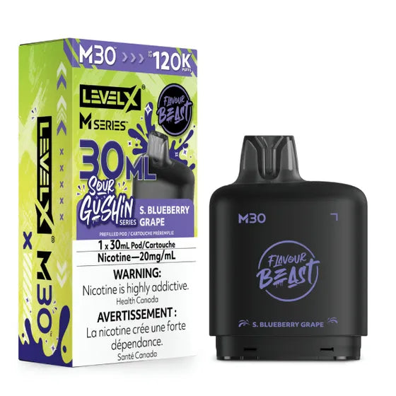 Flavour Beast Level X M Series 120k - Gushin S. Blueberry Grape