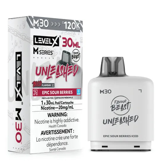 Flavour Beast Unleashed Level X M Series 120k - Epic Sour Berries Iced