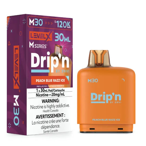 Drip'n Level X M Series 120k - Peach Blue Razz Ice