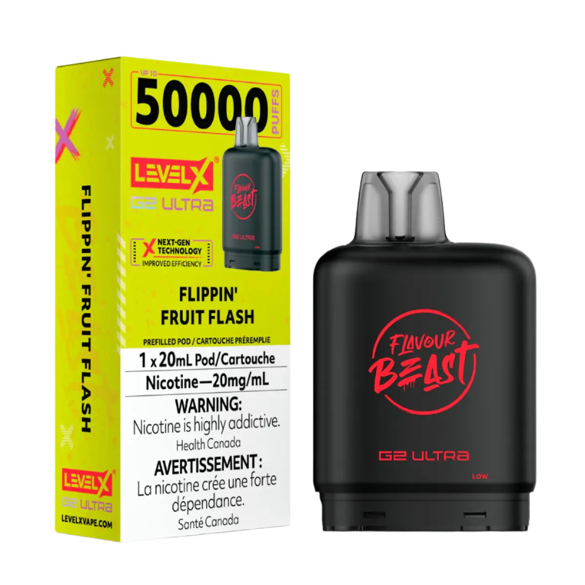 Flavour Beast Level X G2 Ultra 50k - Flippin' Fruit Flash