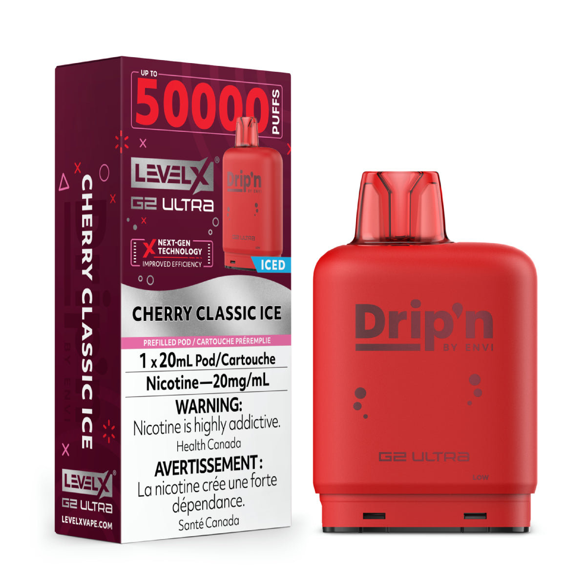 Drip'n Level X G2 Ultra 50k - Cherry Classic Ice